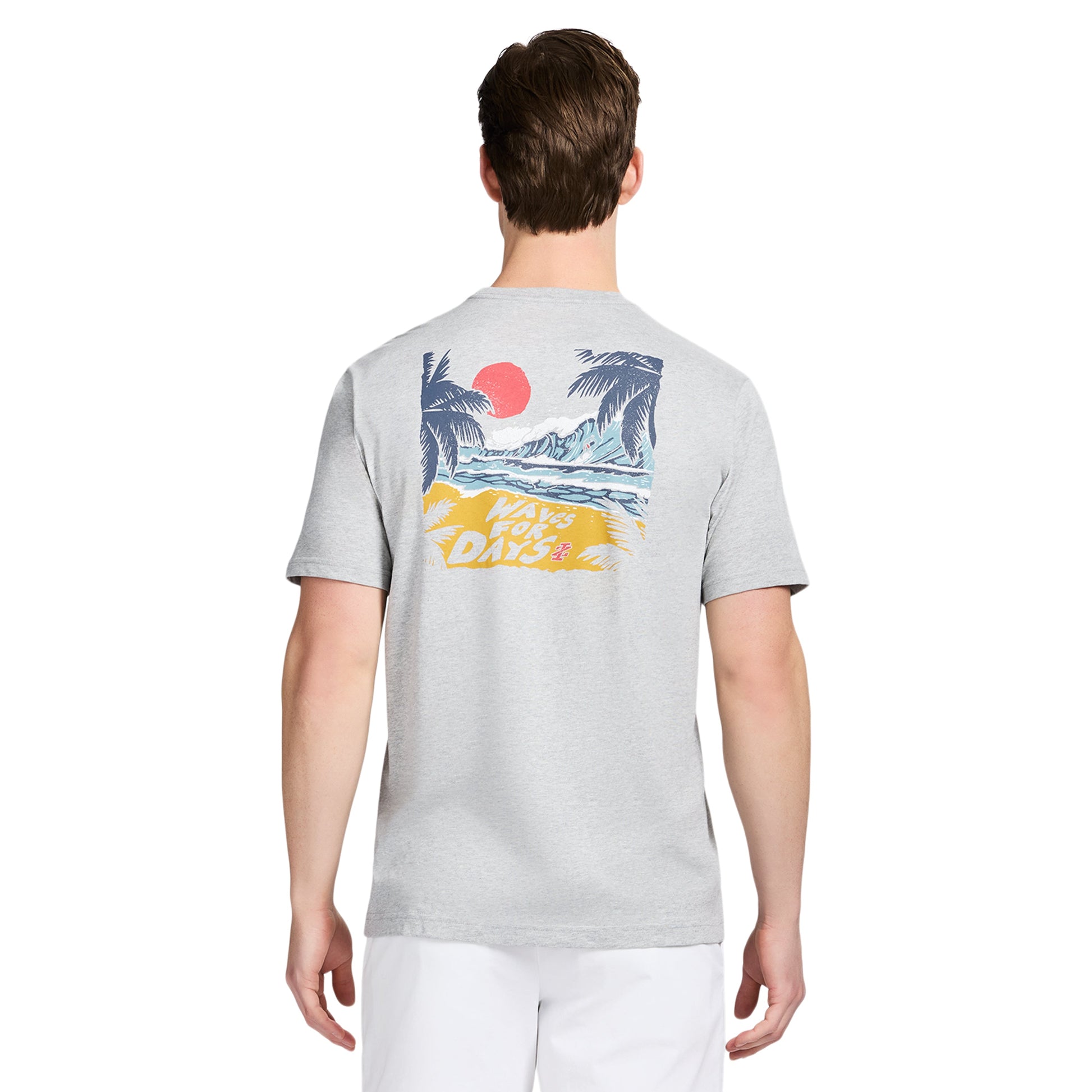 Izod SALTWATER SHORT SLEEVE GRAPHIC TEE - HARBOR MIST