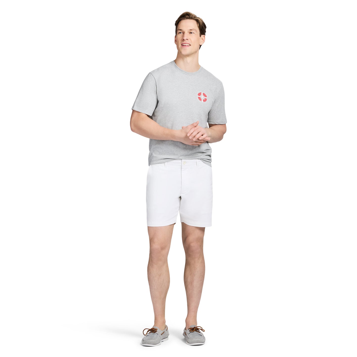 Izod SALTWATER SHORT SLEEVE GRAPHIC TEE - HARBOR MIST