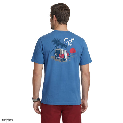 Izod SALTWATER SHORT SLEEVE GRAPHIC TEE - REGATTA