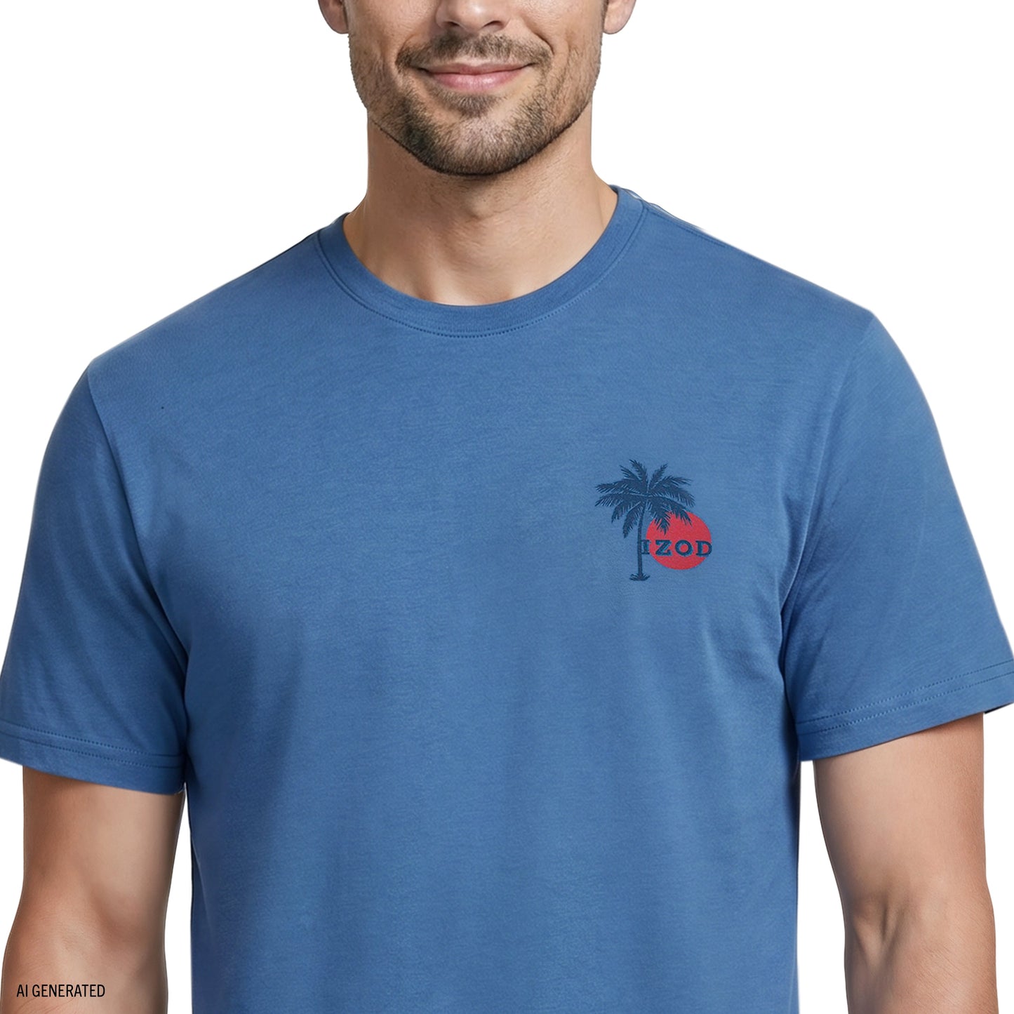 Izod SALTWATER SHORT SLEEVE GRAPHIC TEE - REGATTA
