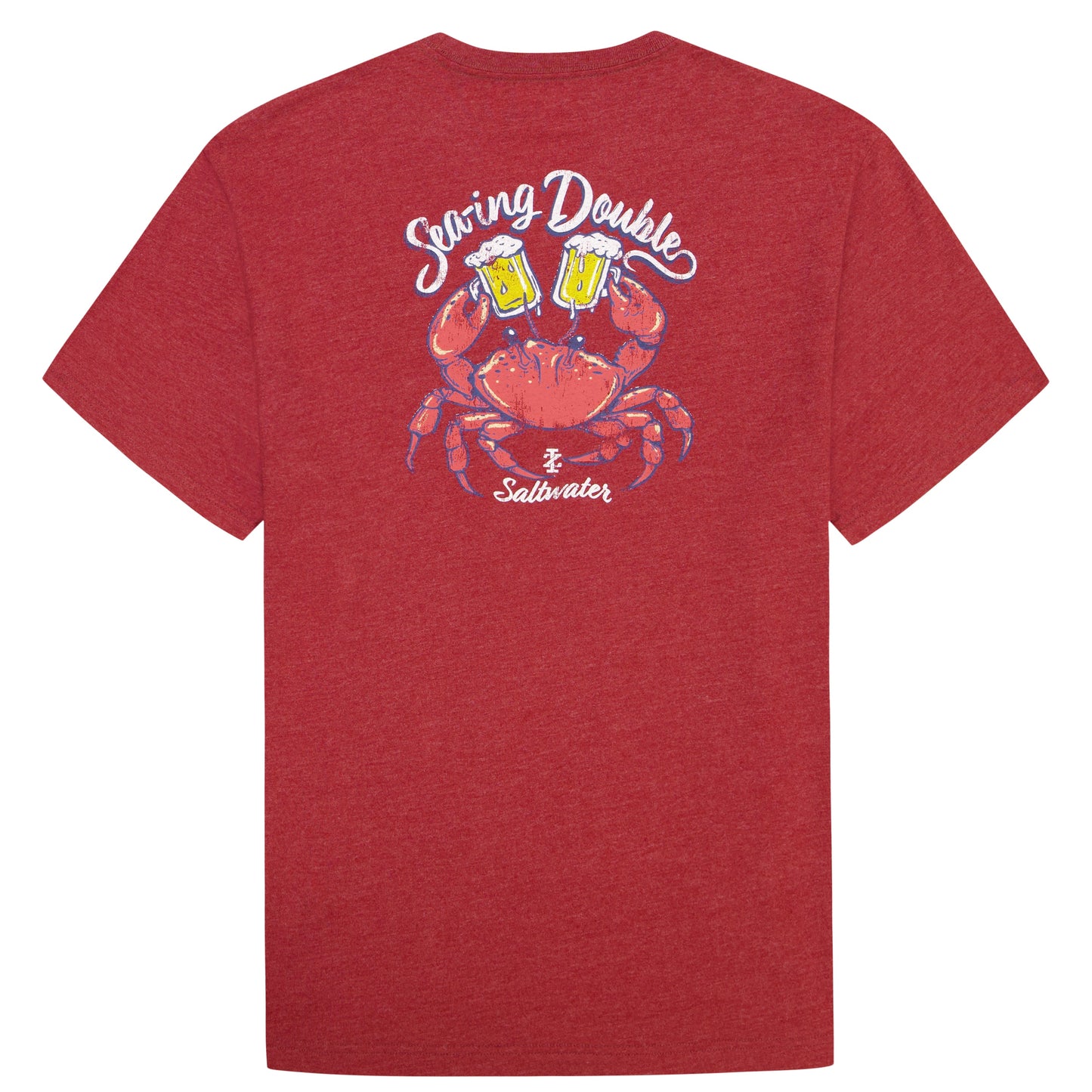 Izod SALTWATER SHORT SLEEVE GRAPHIC TEE - SUNDRIED TOMATO