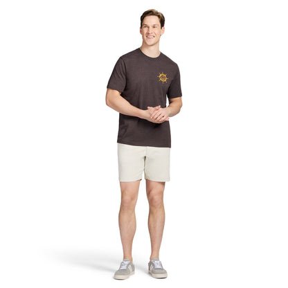 Izod SALTWATER SHORT SLEEVE GRAPHIC TEE - BLACK COFFEE