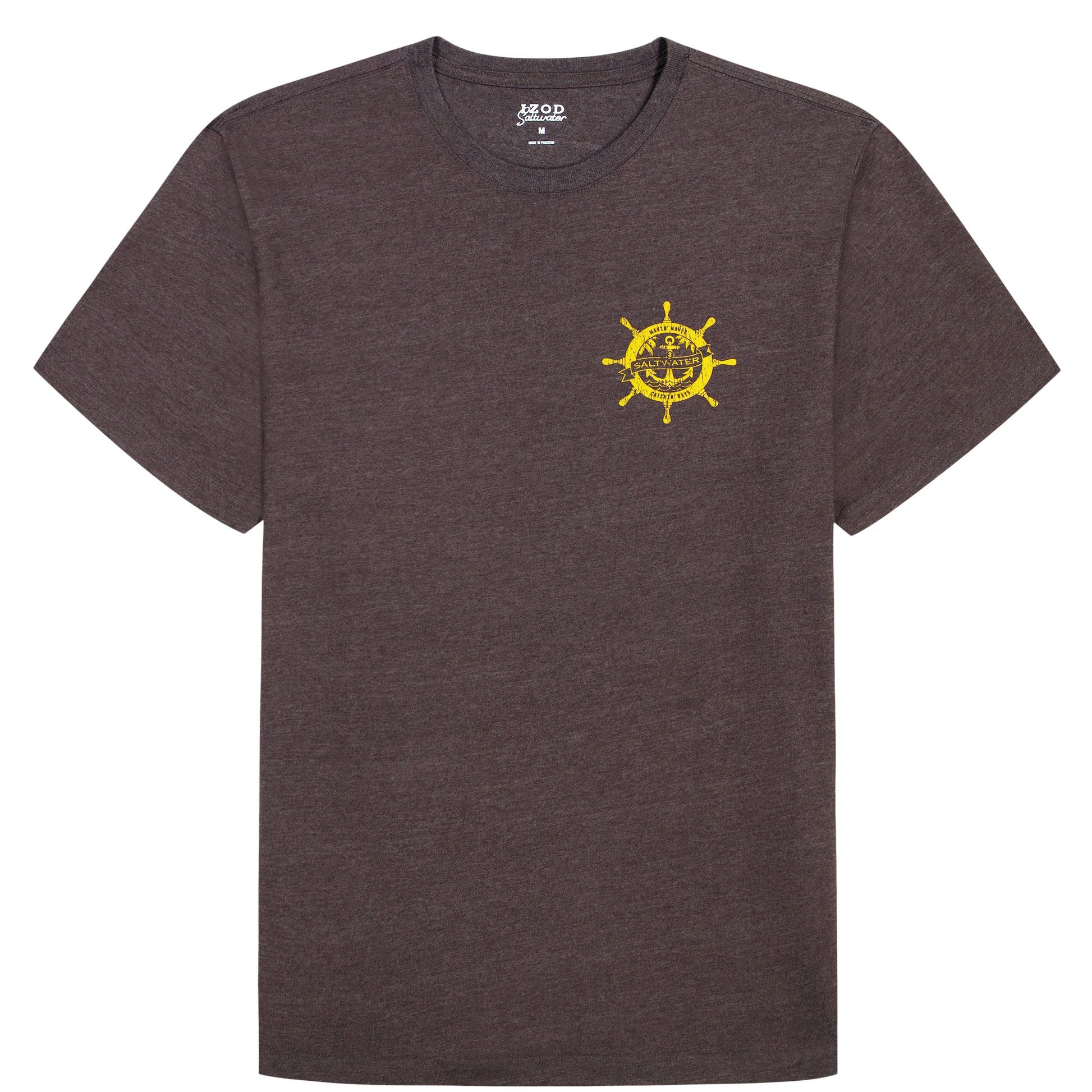 Izod SALTWATER SHORT SLEEVE GRAPHIC TEE - BLACK COFFEE