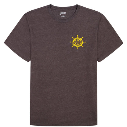 Izod SALTWATER SHORT SLEEVE GRAPHIC TEE - BLACK COFFEE