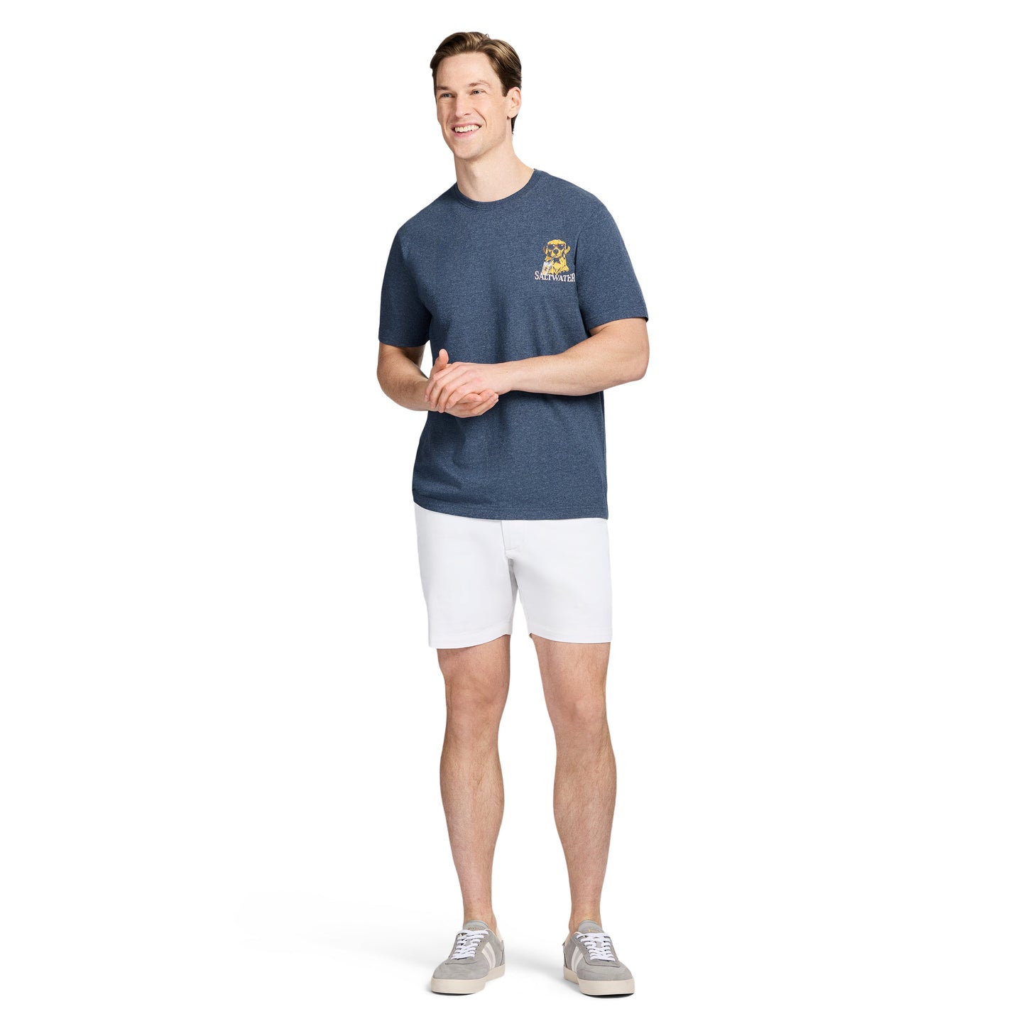 Izod SALTWATER SHORT SLEEVE GRAPHIC TEE - SARGASSO SEA