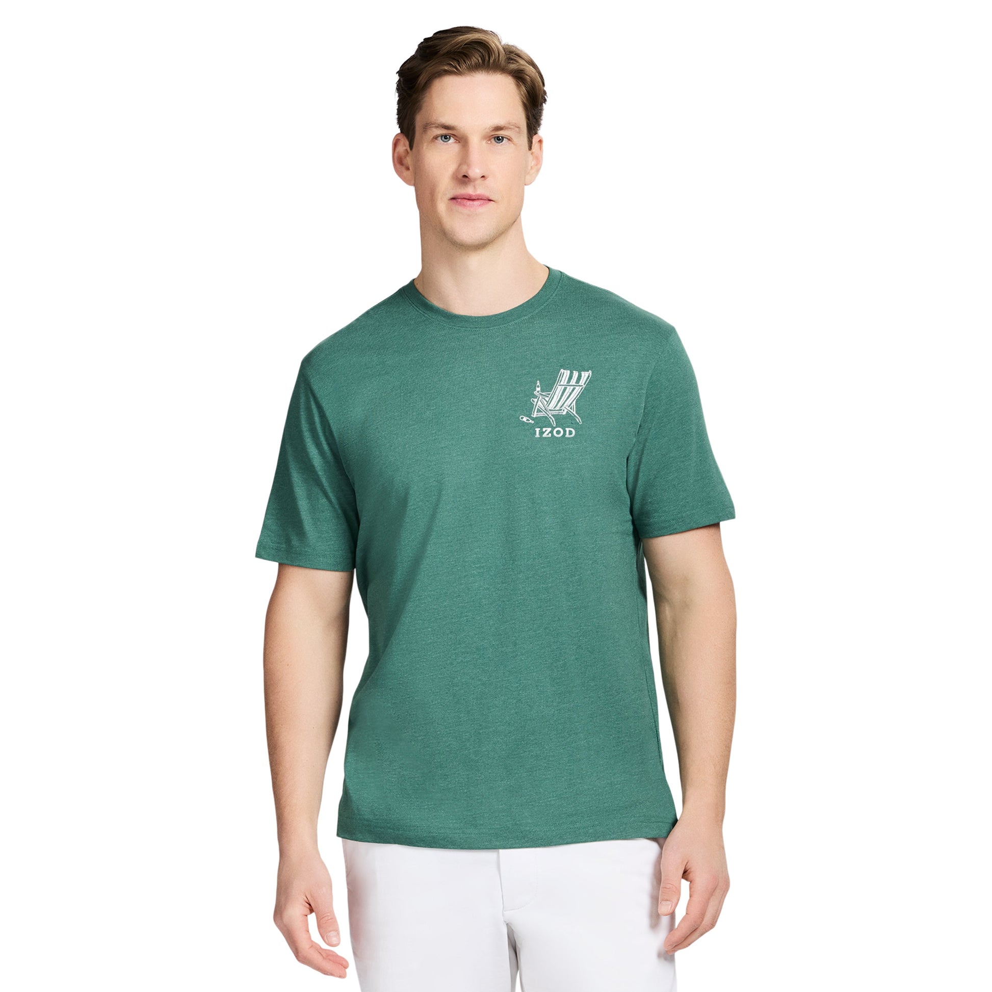 Izod SALTWATER SHORT SLEEVE GRAPHIC TEE - SMOKE PINE