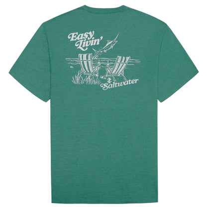 Izod SALTWATER SHORT SLEEVE GRAPHIC TEE - SMOKE PINE