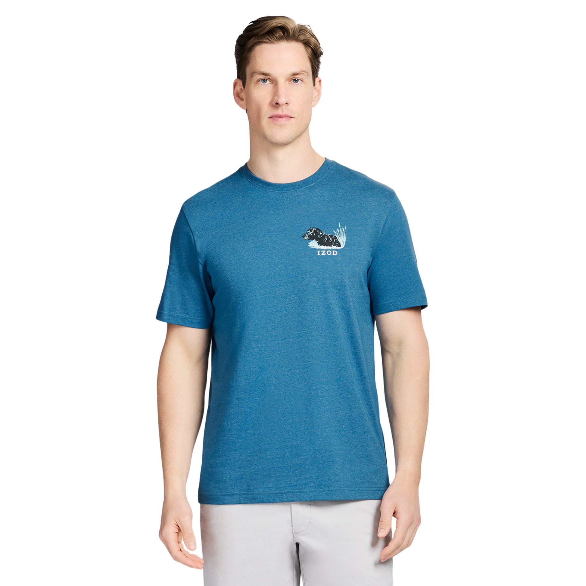 Izod SALTWATER SHORT SLEEVE GRAPHIC TEE - BLUE SAPPHIRE