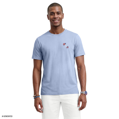 Izod SALTWATER SHORT SLEEVE GRAPHIC TEE - NANTUCKET BREEZE