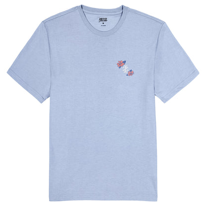 Izod SALTWATER SHORT SLEEVE GRAPHIC TEE - NANTUCKET BREEZE