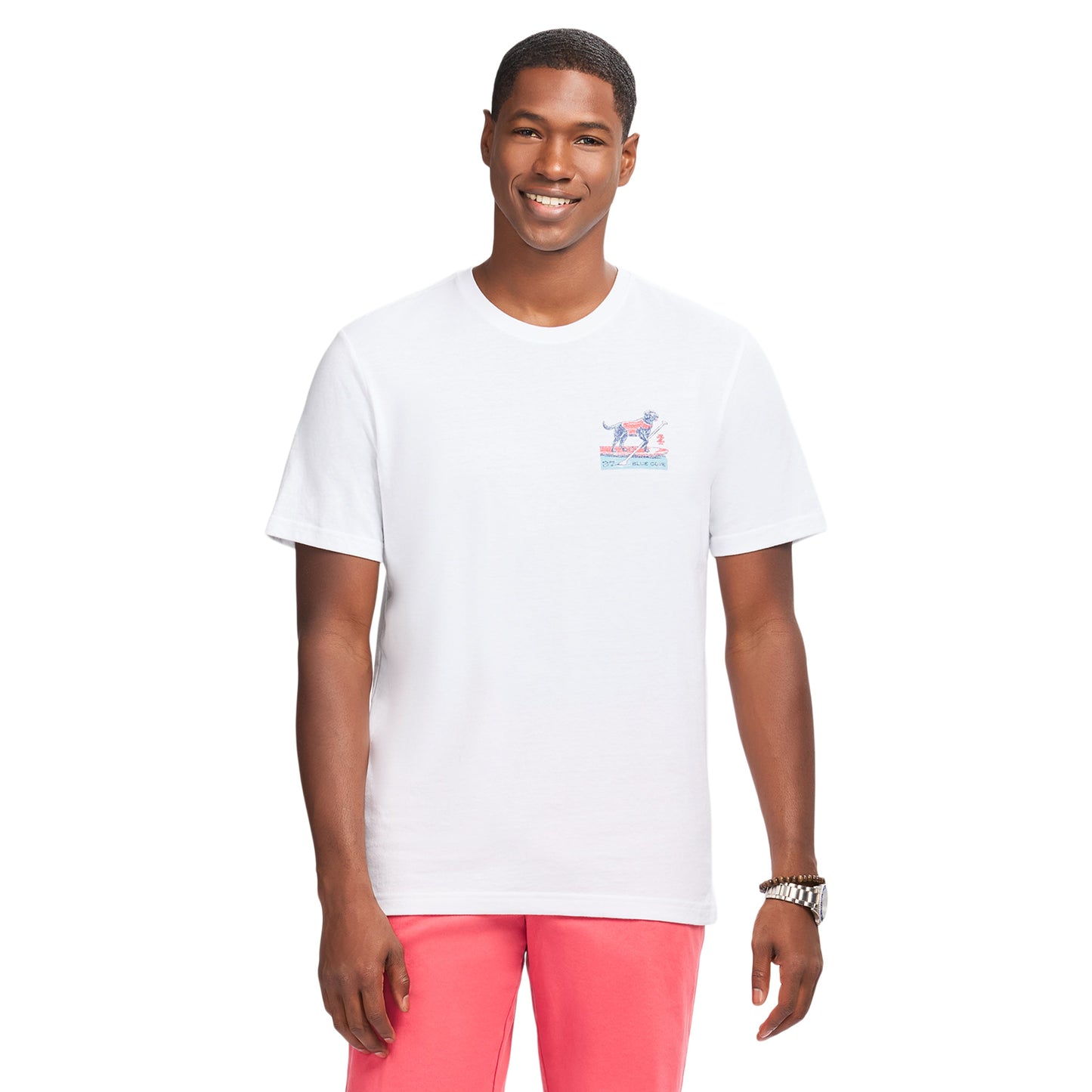 Izod SALTWATER S/S GRAPHIC TEE - BRIGHT WHITE