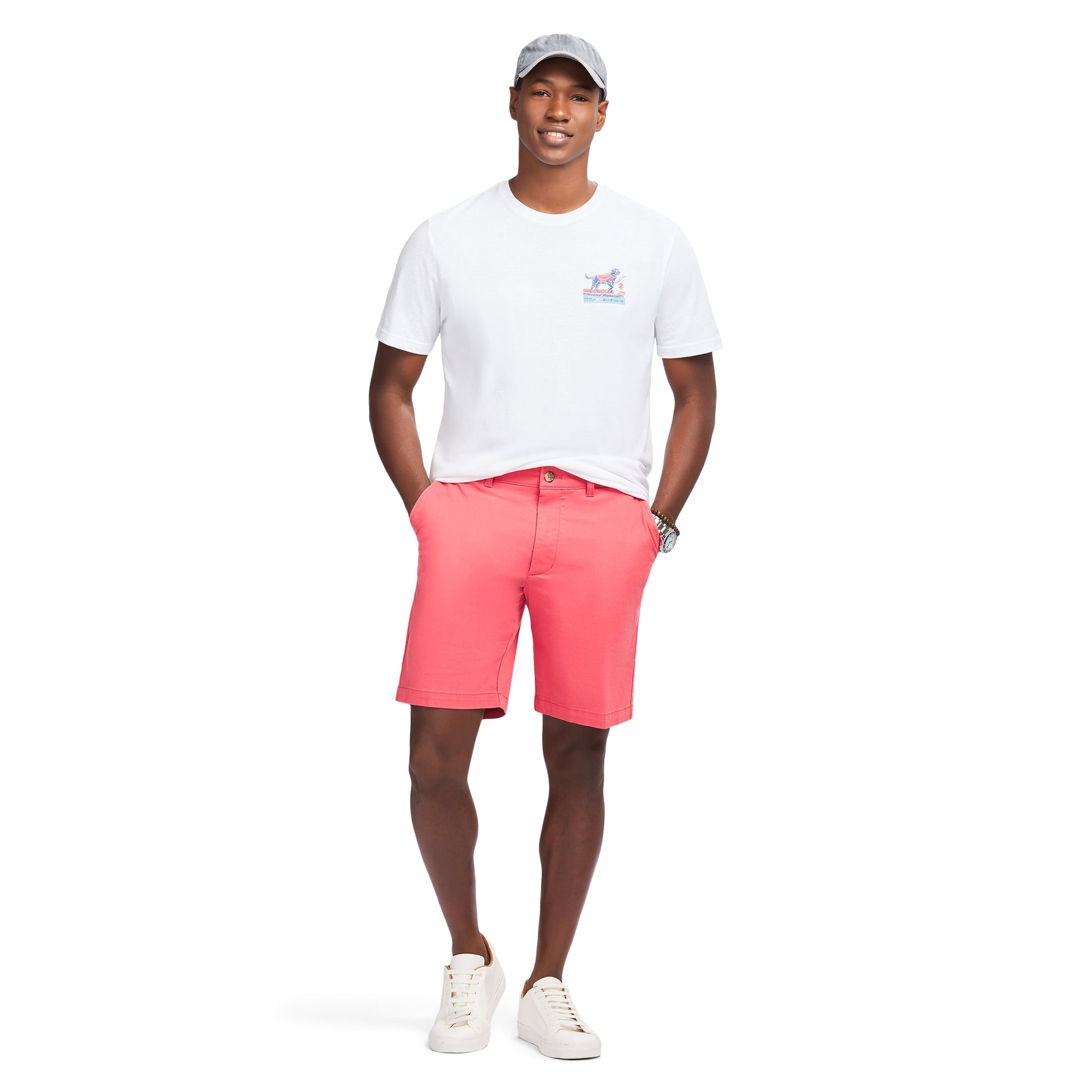 Izod SALTWATER S/S GRAPHIC TEE - BRIGHT WHITE