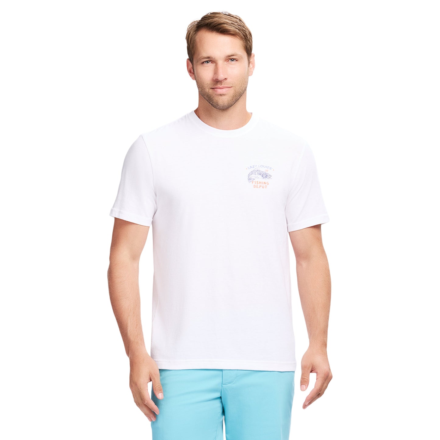Izod SALTWATER S/S GRAPHIC TEE - BRIGHT WHITE