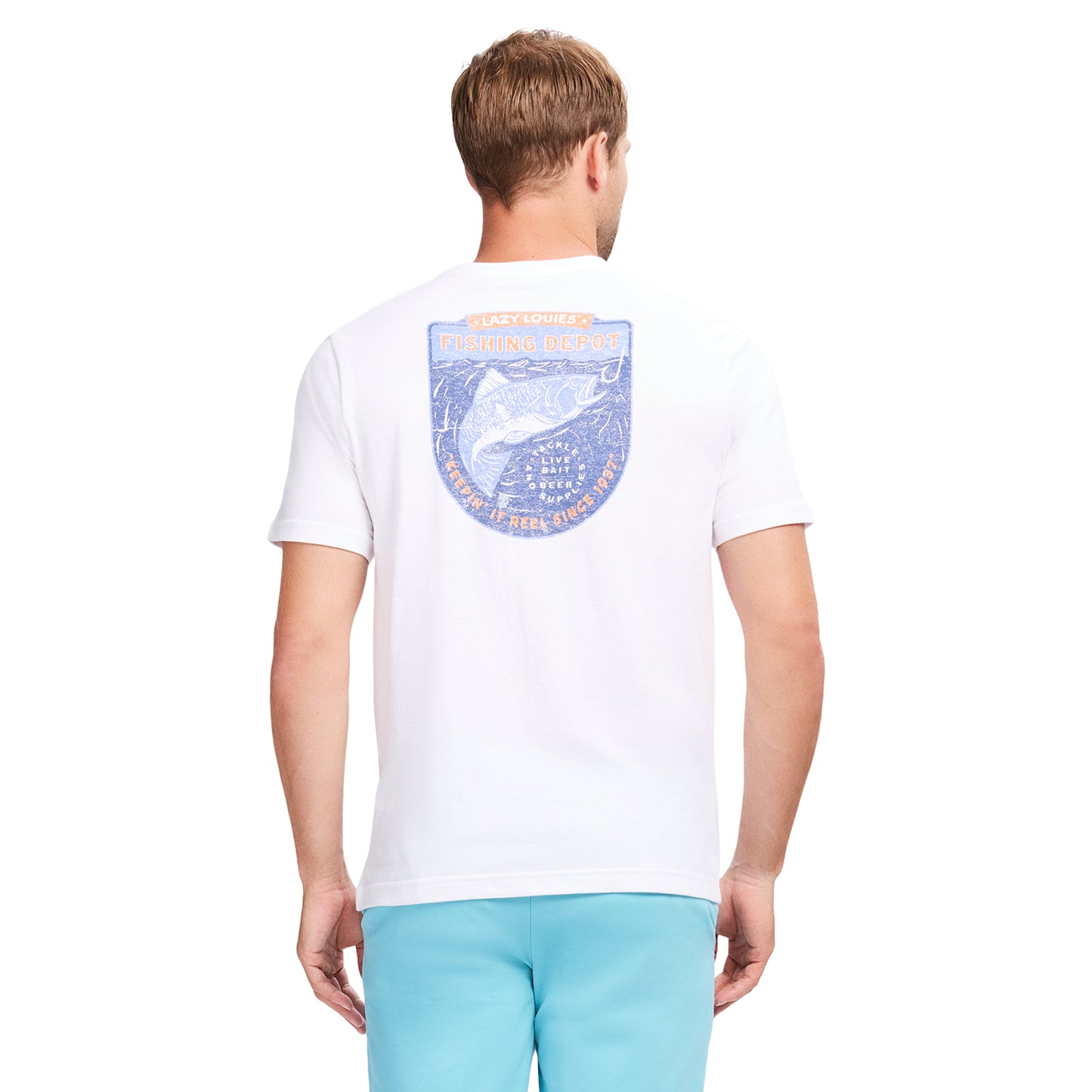 Izod SALTWATER S/S GRAPHIC TEE - BRIGHT WHITE
