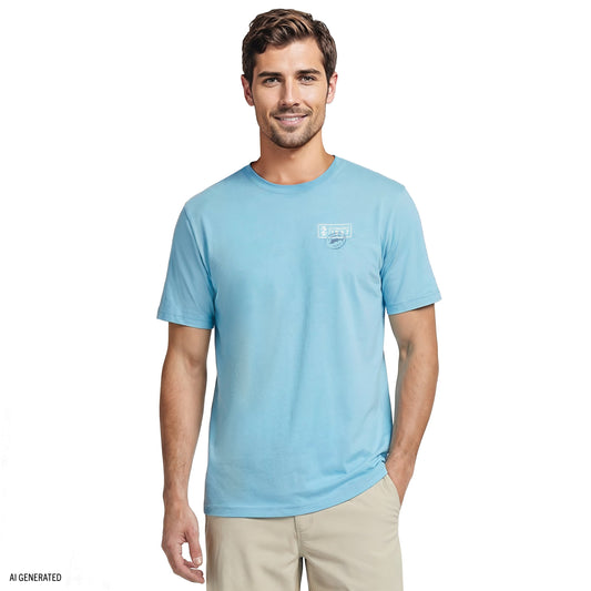 Izod SALTWATER S/S GRAPHIC TEE - MILKY BLUE