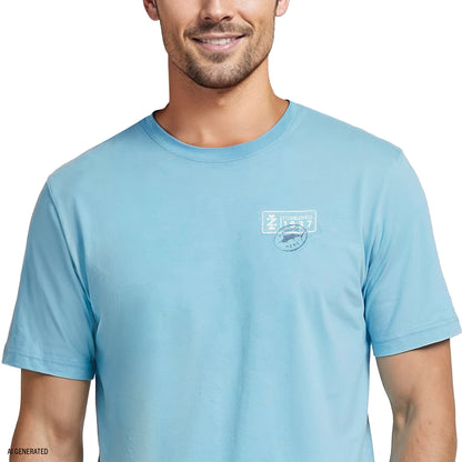 Izod SALTWATER S/S GRAPHIC TEE - MILKY BLUE