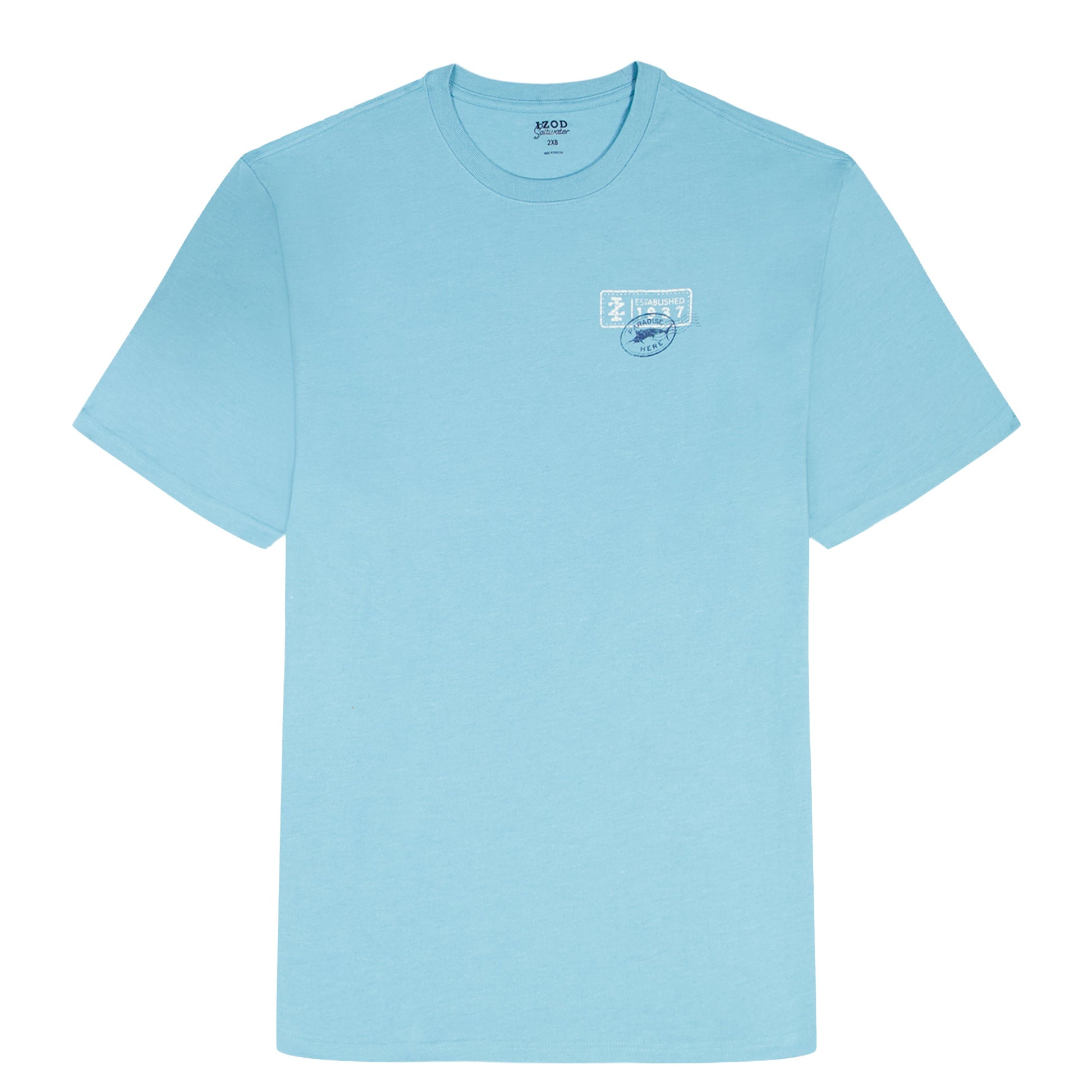 Izod SALTWATER S/S GRAPHIC TEE - MILKY BLUE