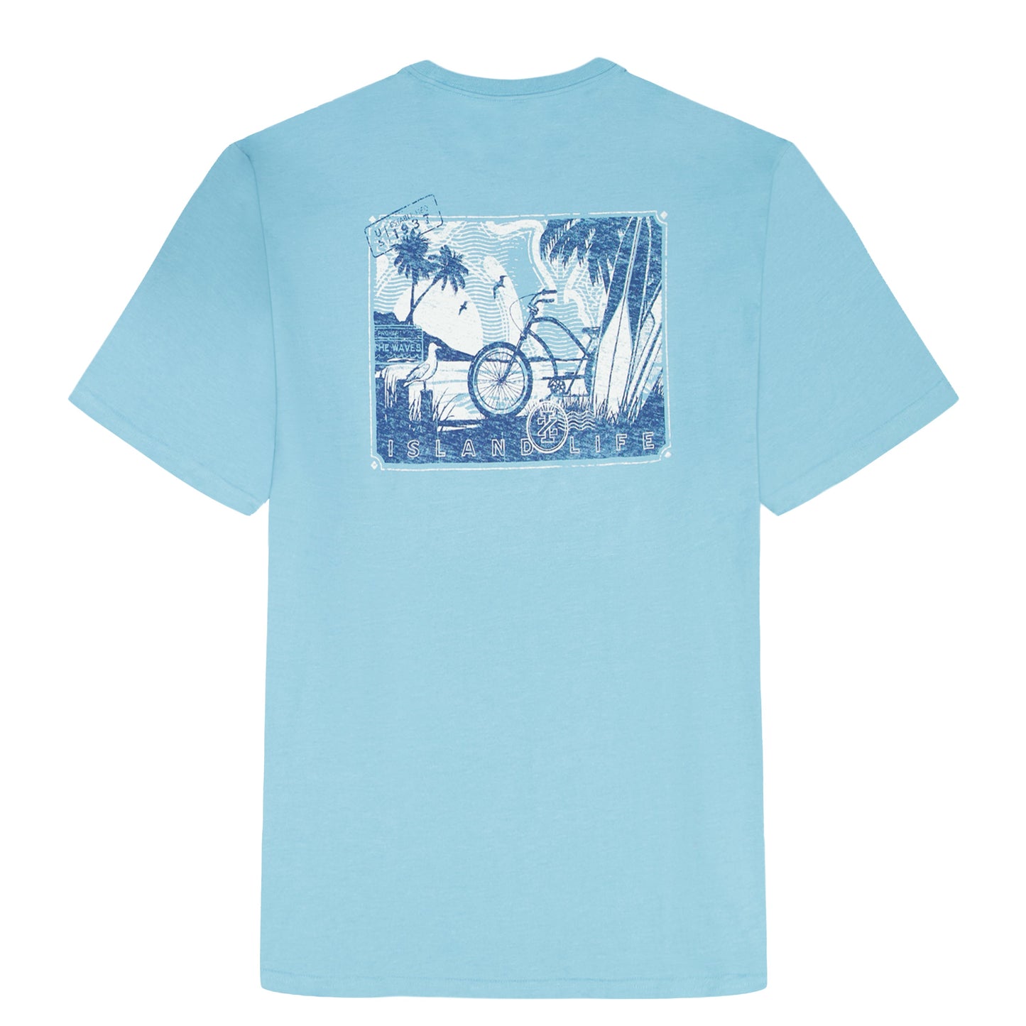 Izod SALTWATER S/S GRAPHIC TEE - MILKY BLUE