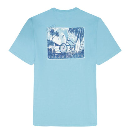 Izod SALTWATER S/S GRAPHIC TEE - MILKY BLUE