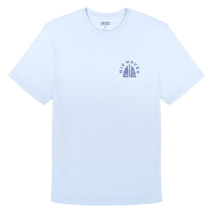 Izod SALTWATER S/S GRAPHIC TEE - CHAMBRAY BLUE