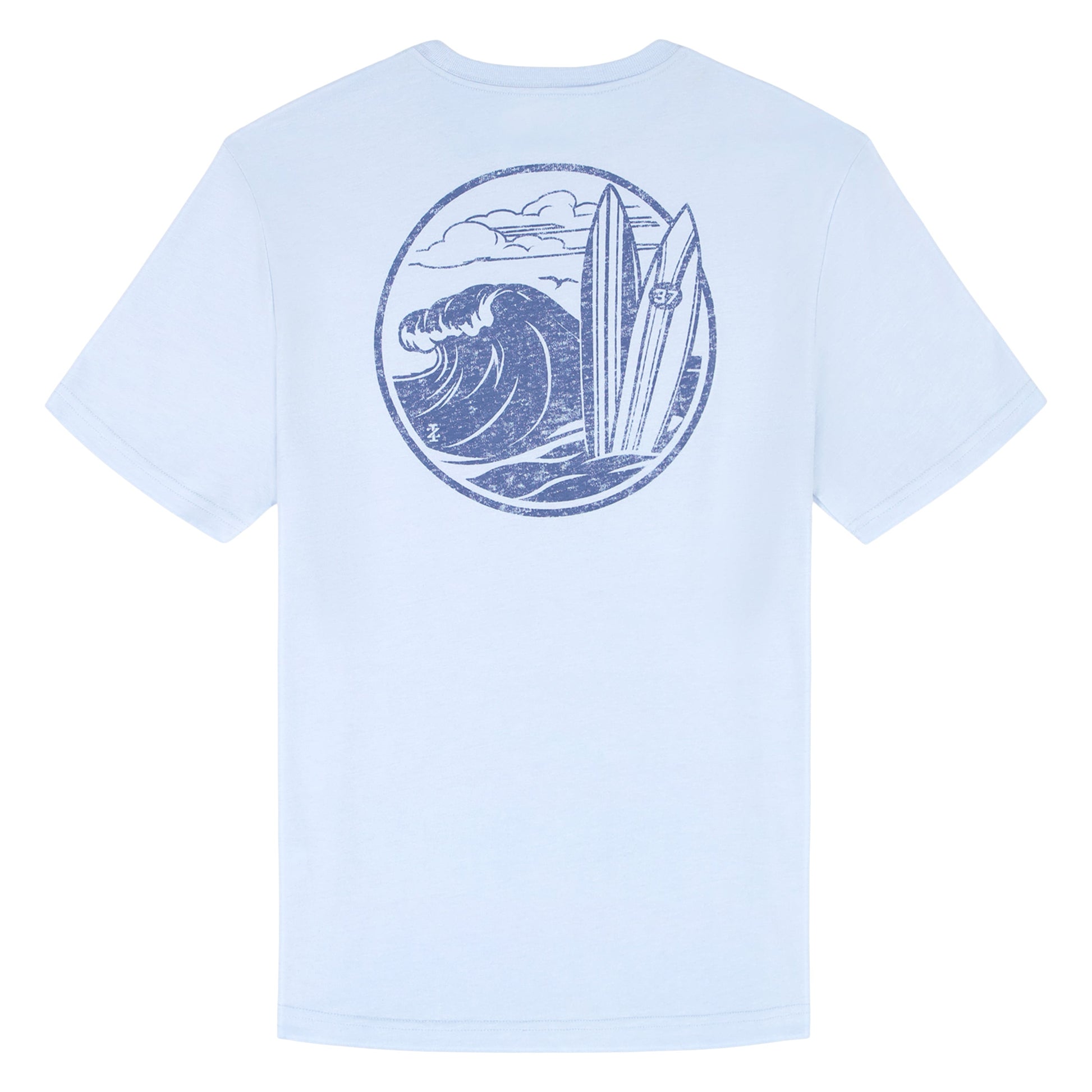 Izod SALTWATER S/S GRAPHIC TEE - CHAMBRAY BLUE