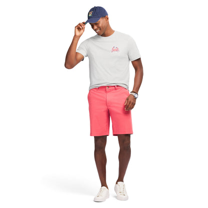 Izod SALTWATER S/S GRAPHIC TEE - LT GREY HTR