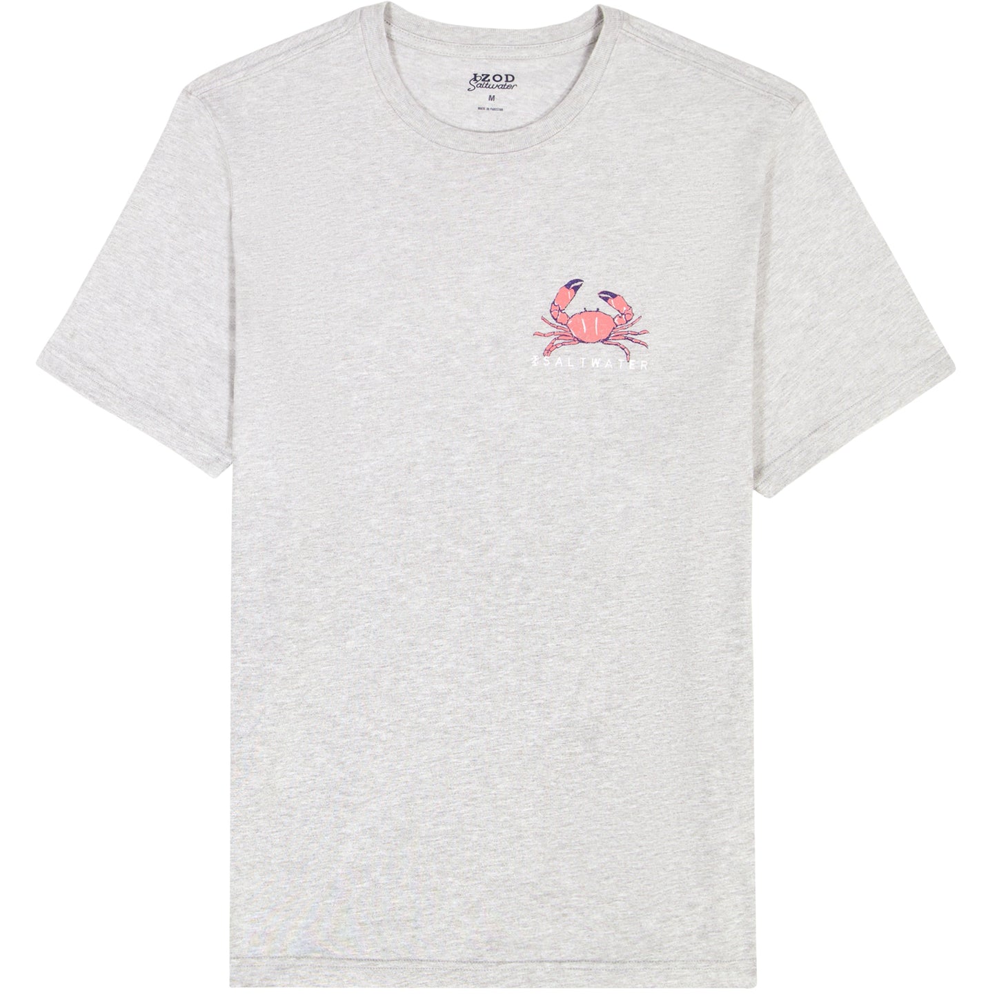Izod SALTWATER S/S GRAPHIC TEE - LT GREY HTR