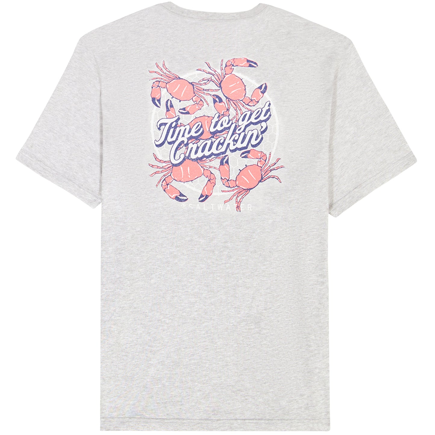 Izod SALTWATER S/S GRAPHIC TEE - LT GREY HTR