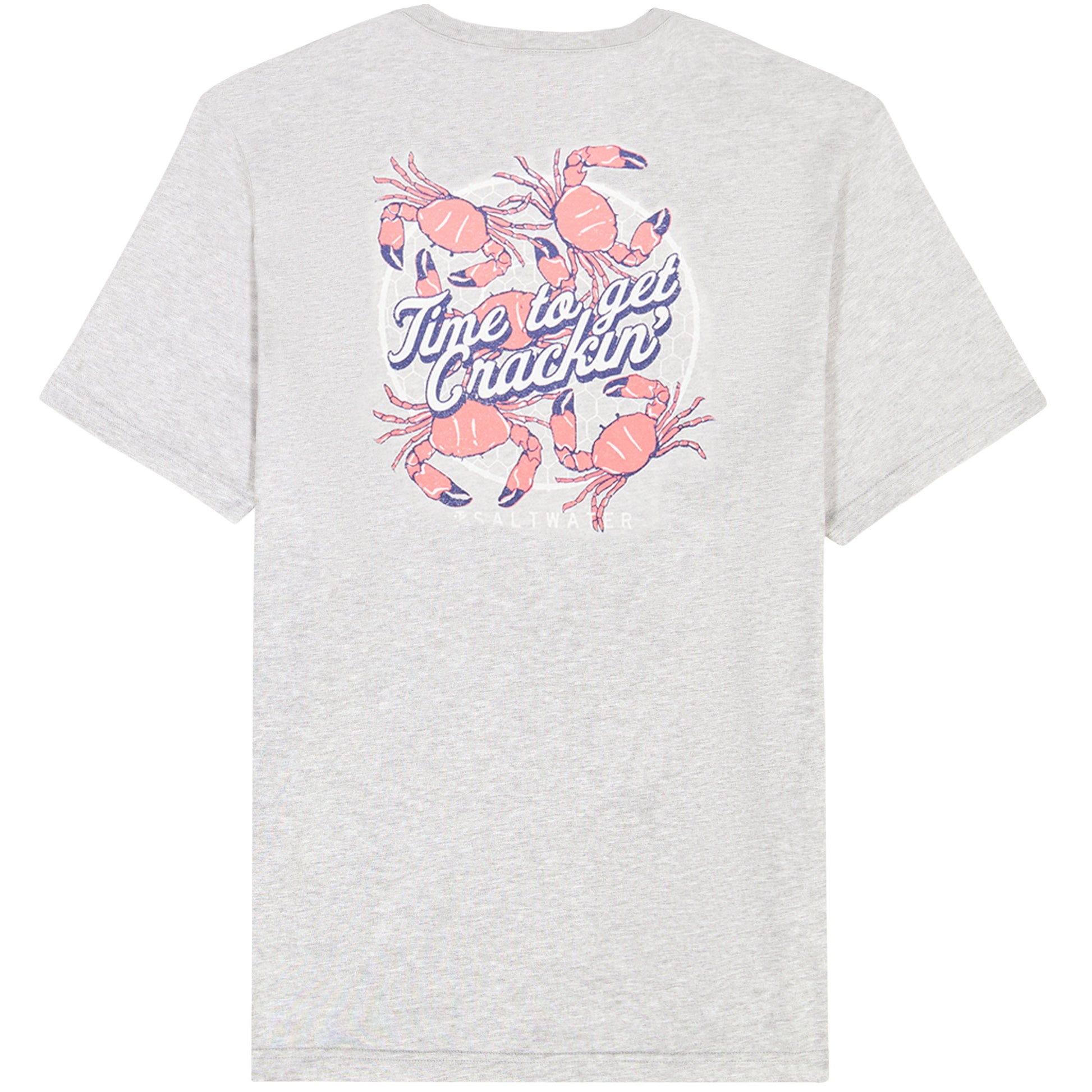 Izod SALTWATER S/S GRAPHIC TEE - LT GREY HTR