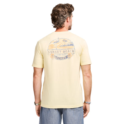 Izod SALTWATER S/S GRAPHIC TEE - PASTEL YELLOW