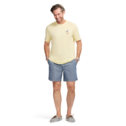 Izod SALTWATER S/S GRAPHIC TEE - PASTEL YELLOW