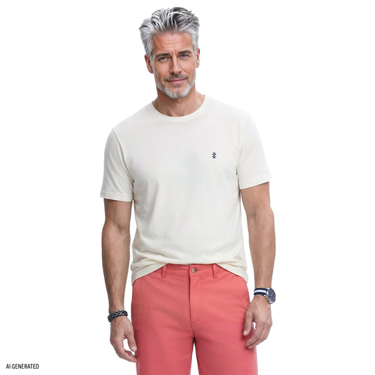Izod SALTWATER FISHING GEAR S/S GRAPHIC TEE - EGRET