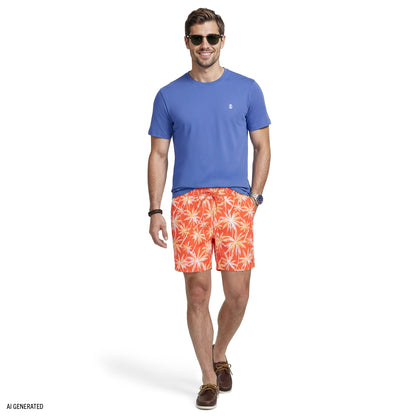 Izod SALTWATER FISHING GEAR S/S GRAPHIC TEE - TRUE NAVY
