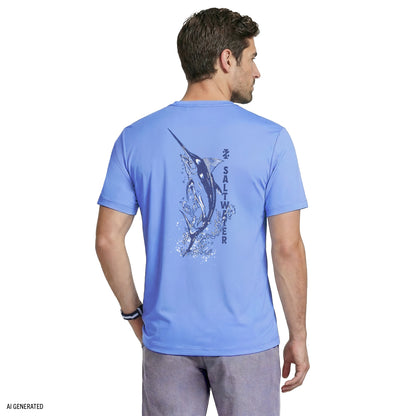 Izod SALTWATER FISHING GEAR S/S GRAPHIC TEE - REGATTA