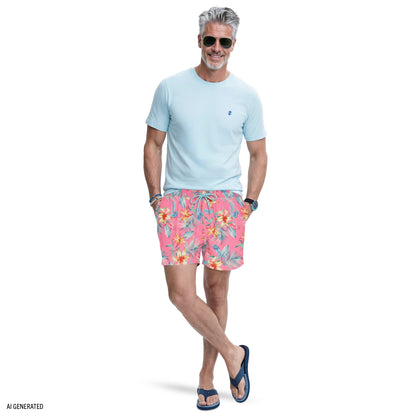 Izod SALTWATER FISHING GEAR S/S GRAPHIC TEE - TANAGER TURQUOISE