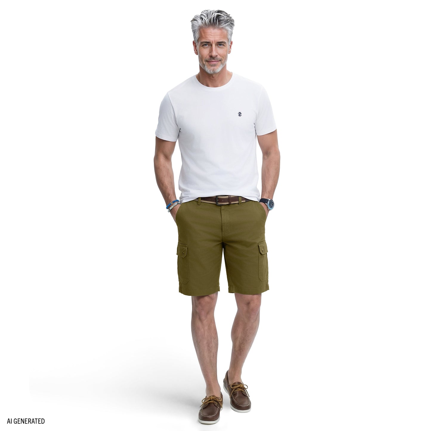 Izod SALTWATER FISHING GEAR S/S GRAPHIC TEE - BRIGHT WHITE