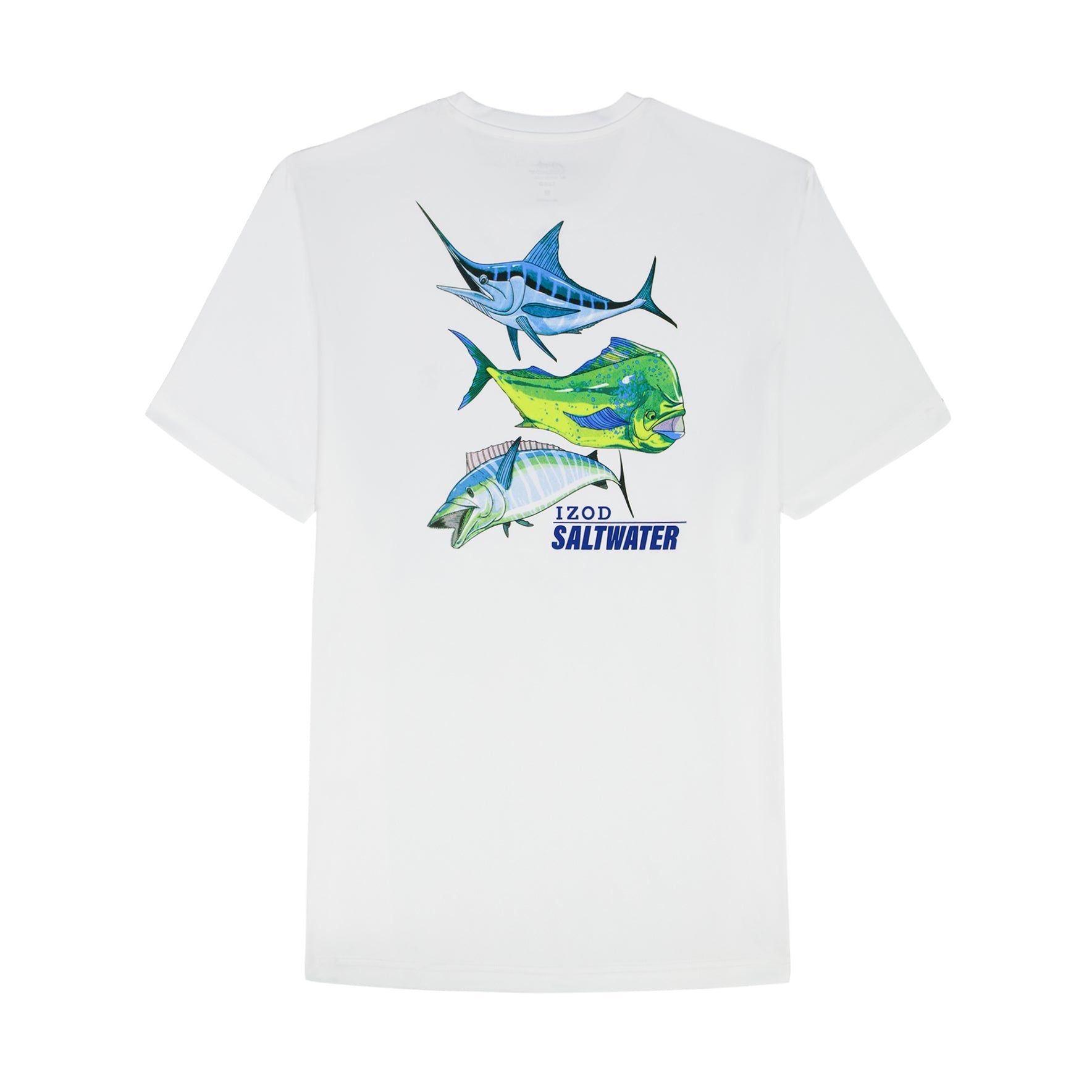 Izod SALTWATER FISHING GEAR S/S GRAPHIC TEE - BRIGHT WHITE