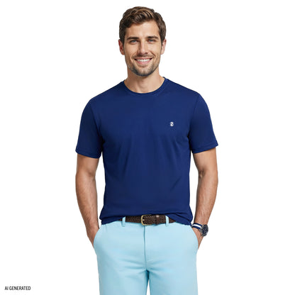 Izod SALTWATER FISHING GEAR S/S GRAPHIC TEE - MEDIEVAL BLUE