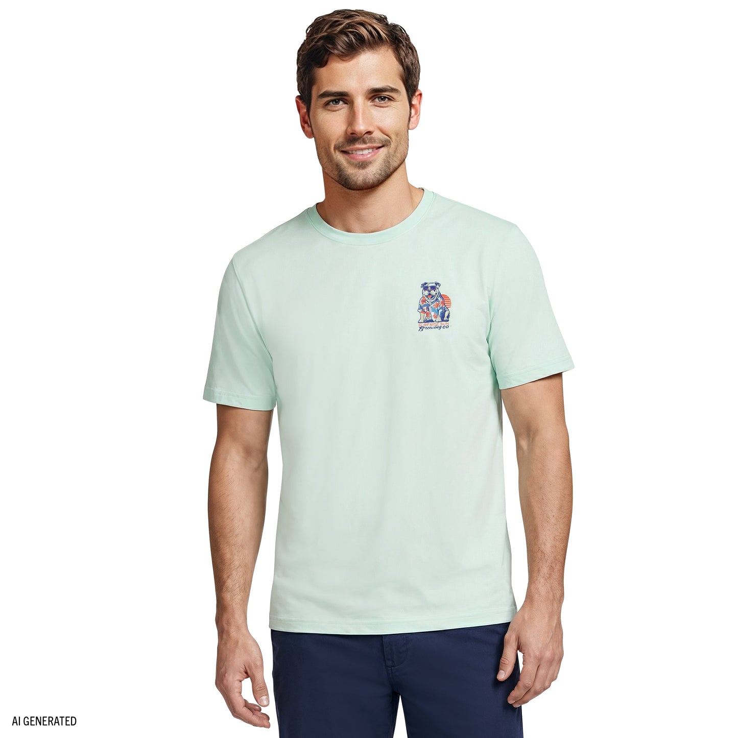 Izod SALTWATER S/S GRAPHIC TEE - SURF SPRAY