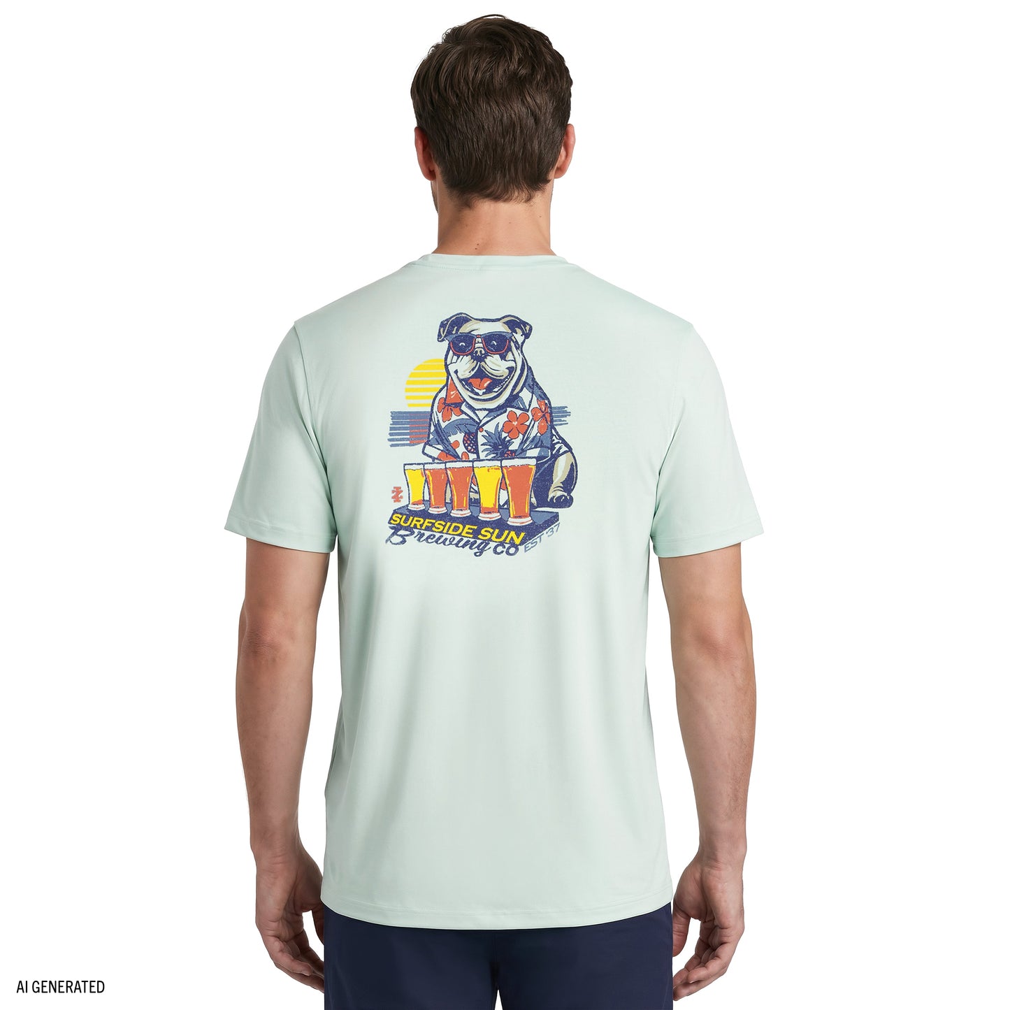 Izod SALTWATER S/S GRAPHIC TEE - SURF SPRAY