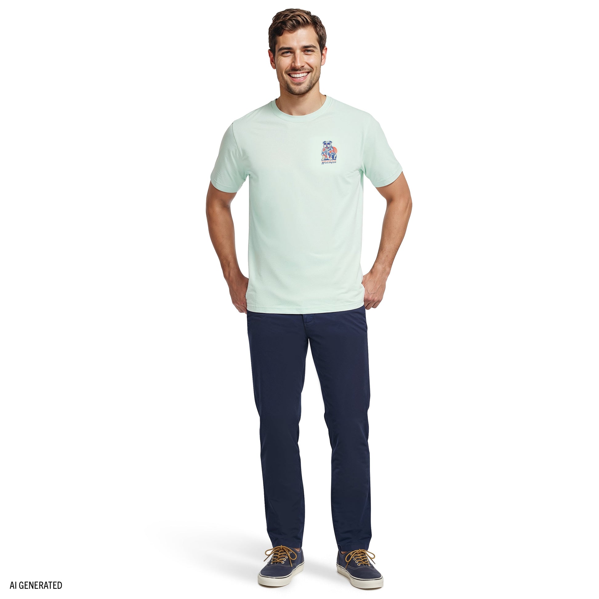Izod SALTWATER S/S GRAPHIC TEE - SURF SPRAY