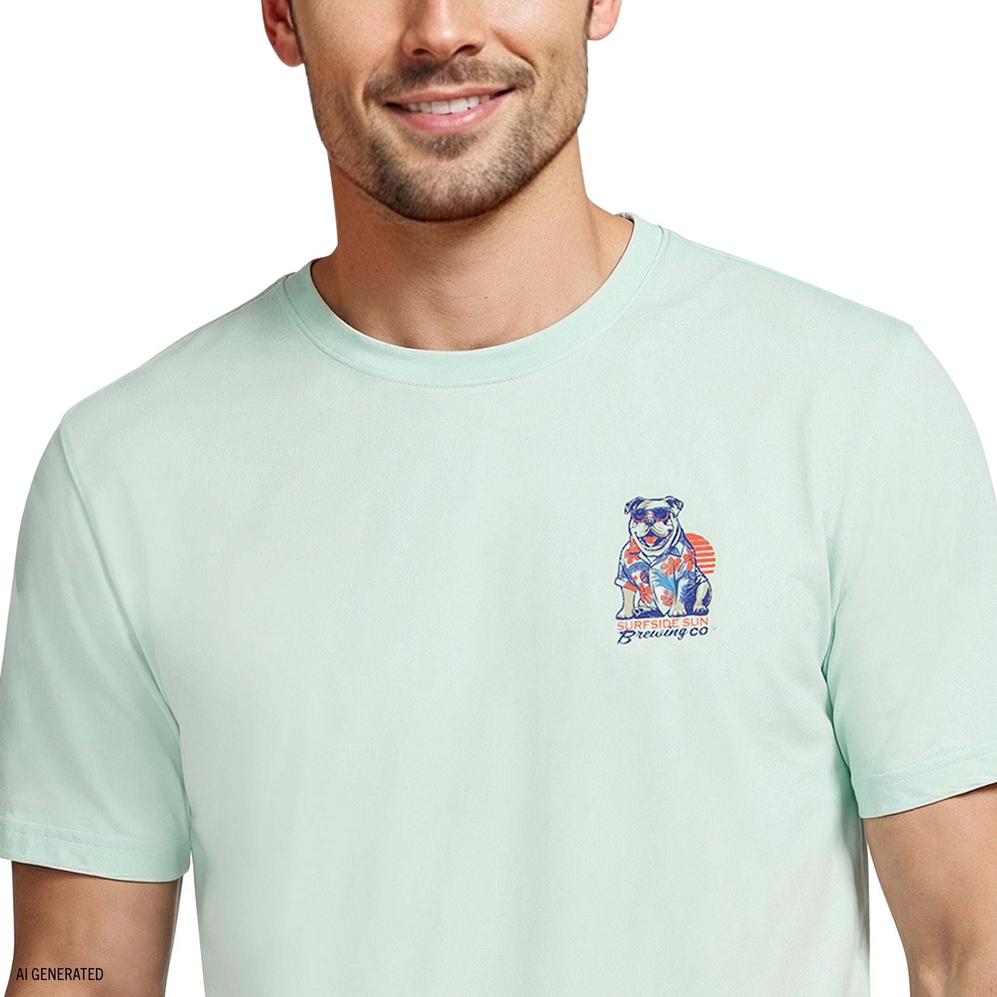 Izod SALTWATER S/S GRAPHIC TEE - SURF SPRAY