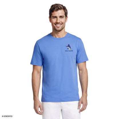 Izod SALTWATER S/S GRAPHIC TEE - BLUE REVIVAL