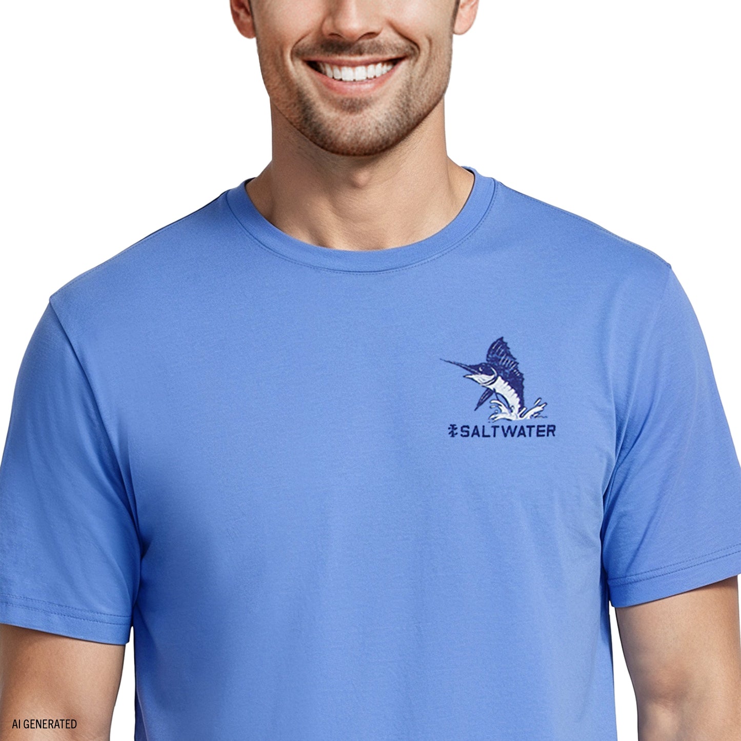 Izod SALTWATER S/S GRAPHIC TEE - BLUE REVIVAL
