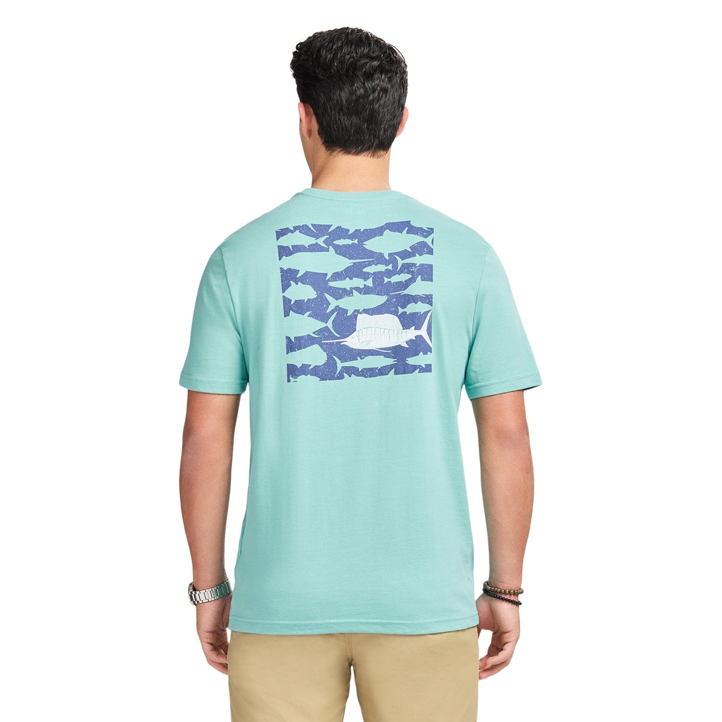Izod SALTWATER S/S GRAPHIC TEE - AGATE GREEN