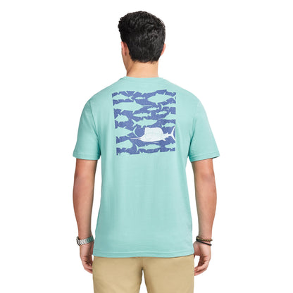 Izod SALTWATER S/S GRAPHIC TEE - AGATE GREEN