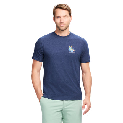 Izod SALTWATER S/S GRAPHIC TEE - CLUB BLUE