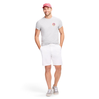 Izod SALTWATER S/S GRAPHIC TEE - LT GREY HTR