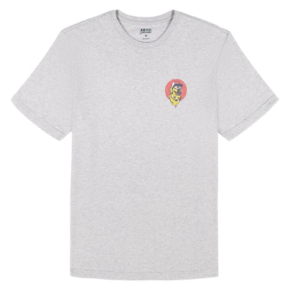 Izod SALTWATER S/S GRAPHIC TEE - LT GREY HTR
