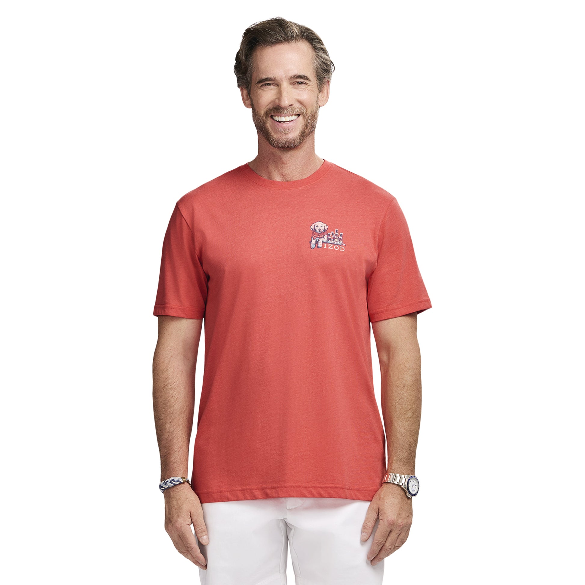 Izod SALTWATER S/S GRAPHIC TEE - ROSE OF SHARON